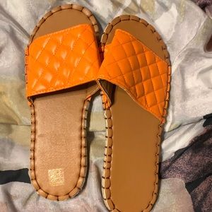 Orange summer sandals